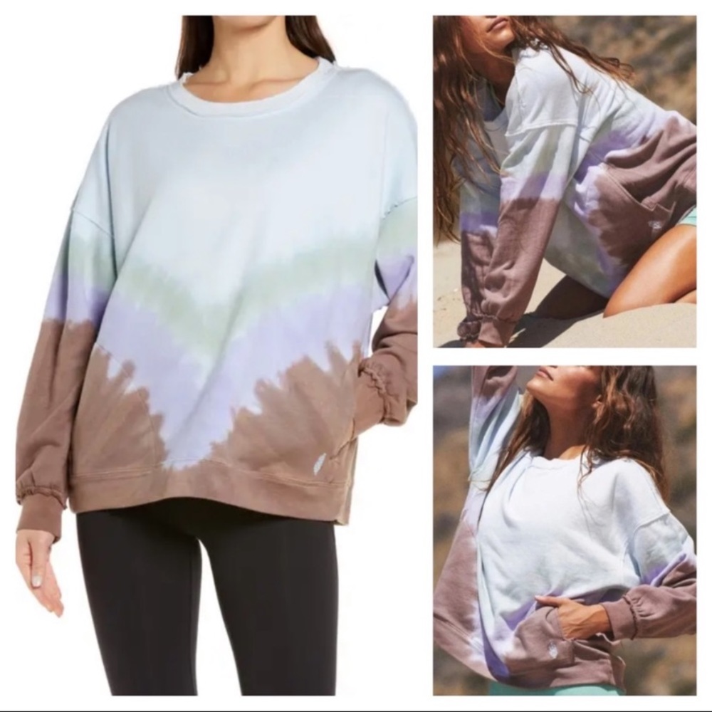New FREE PEOPLE MOVEMENT Ombré Metti cotton-blend sweatshirt - Picture 4 of 12